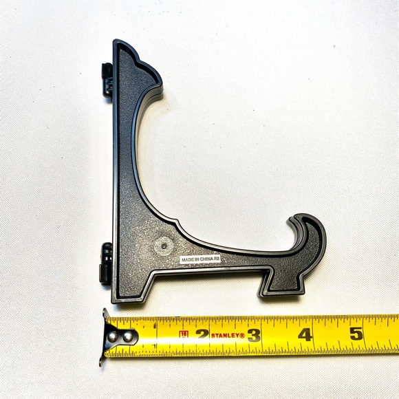 Vtg plastic Plate Picture Display Stands, Folding Easel Style 6” Set of 4 Black - Picture 3 of 5